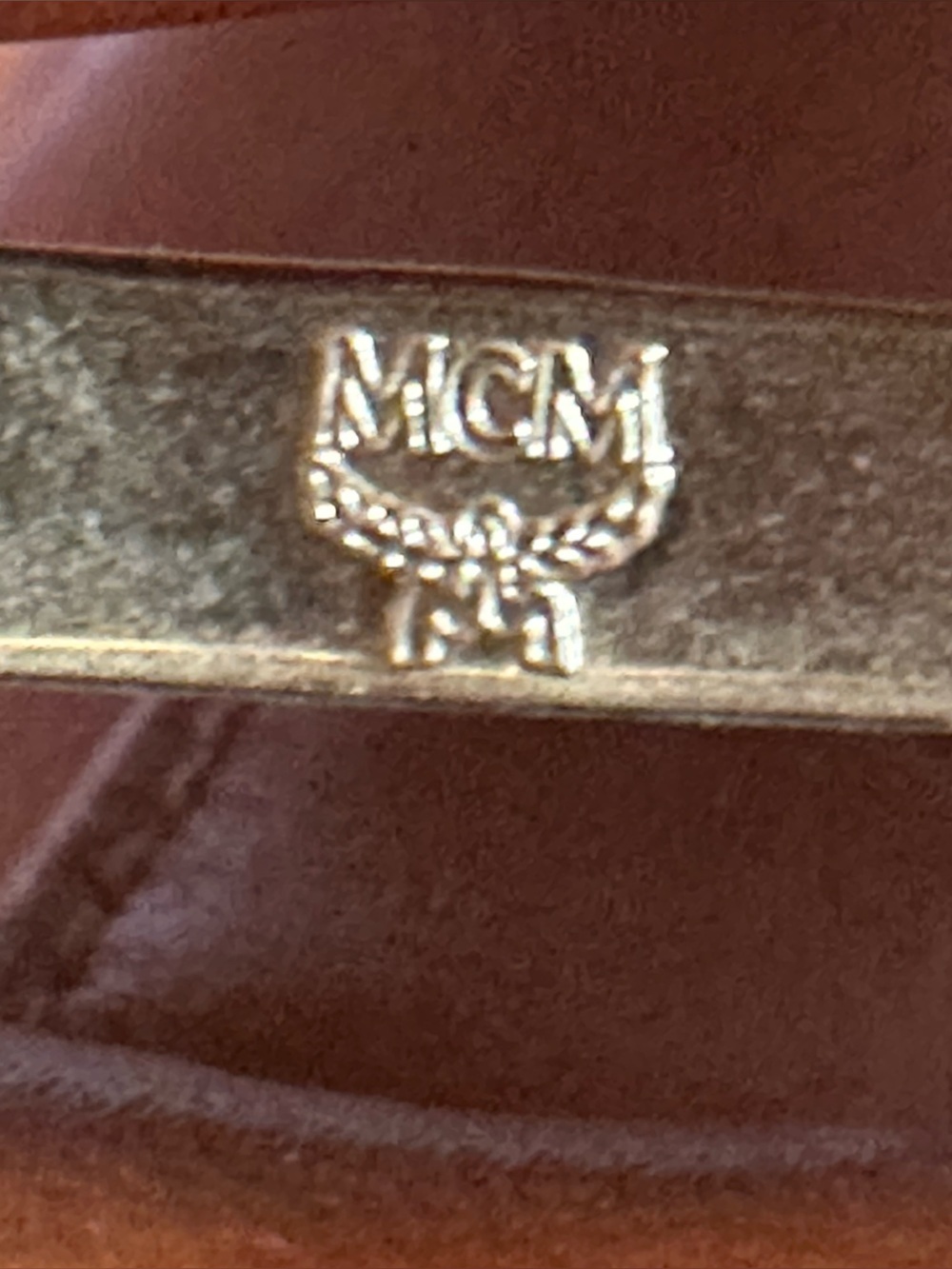 Vintage MCM Cognac Visetos Shoulder Crossbody Bag Made in Germany - Picture 5 of 15